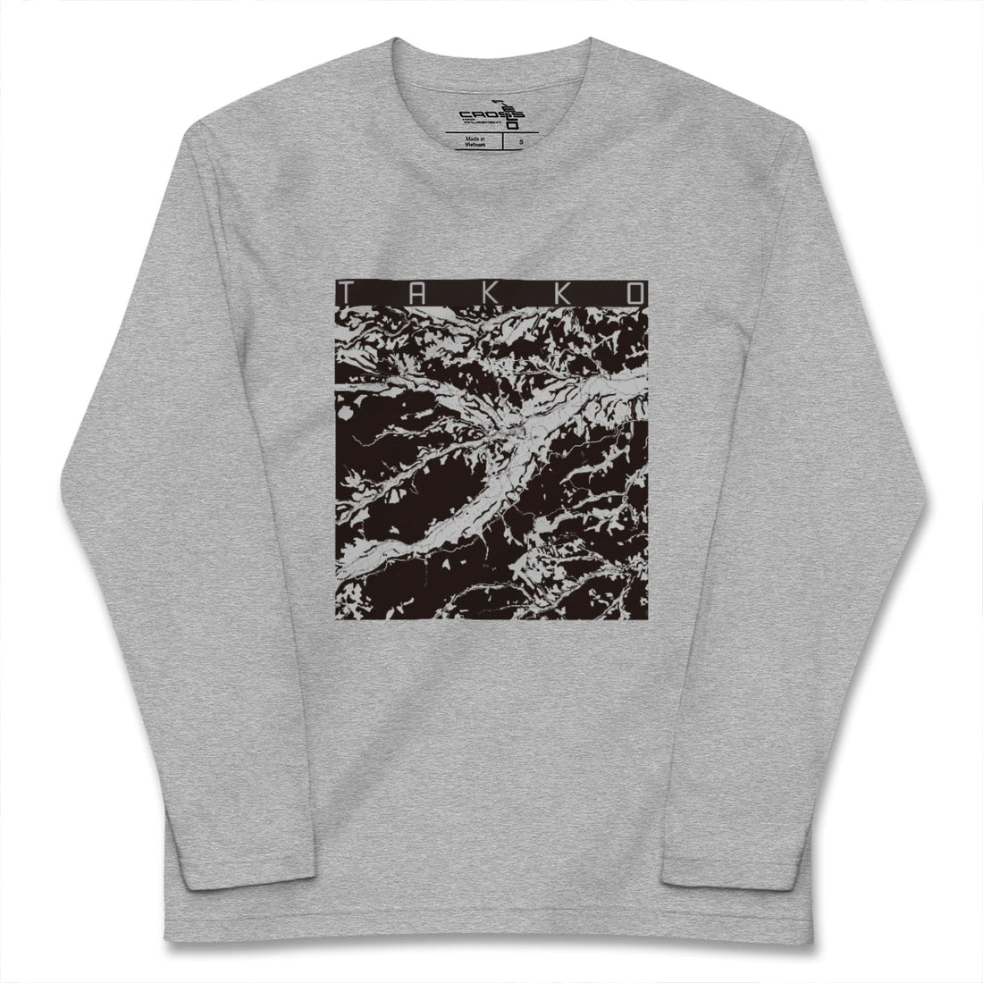 【田子(青森県)】地図柄ロングスリーブTシャツ