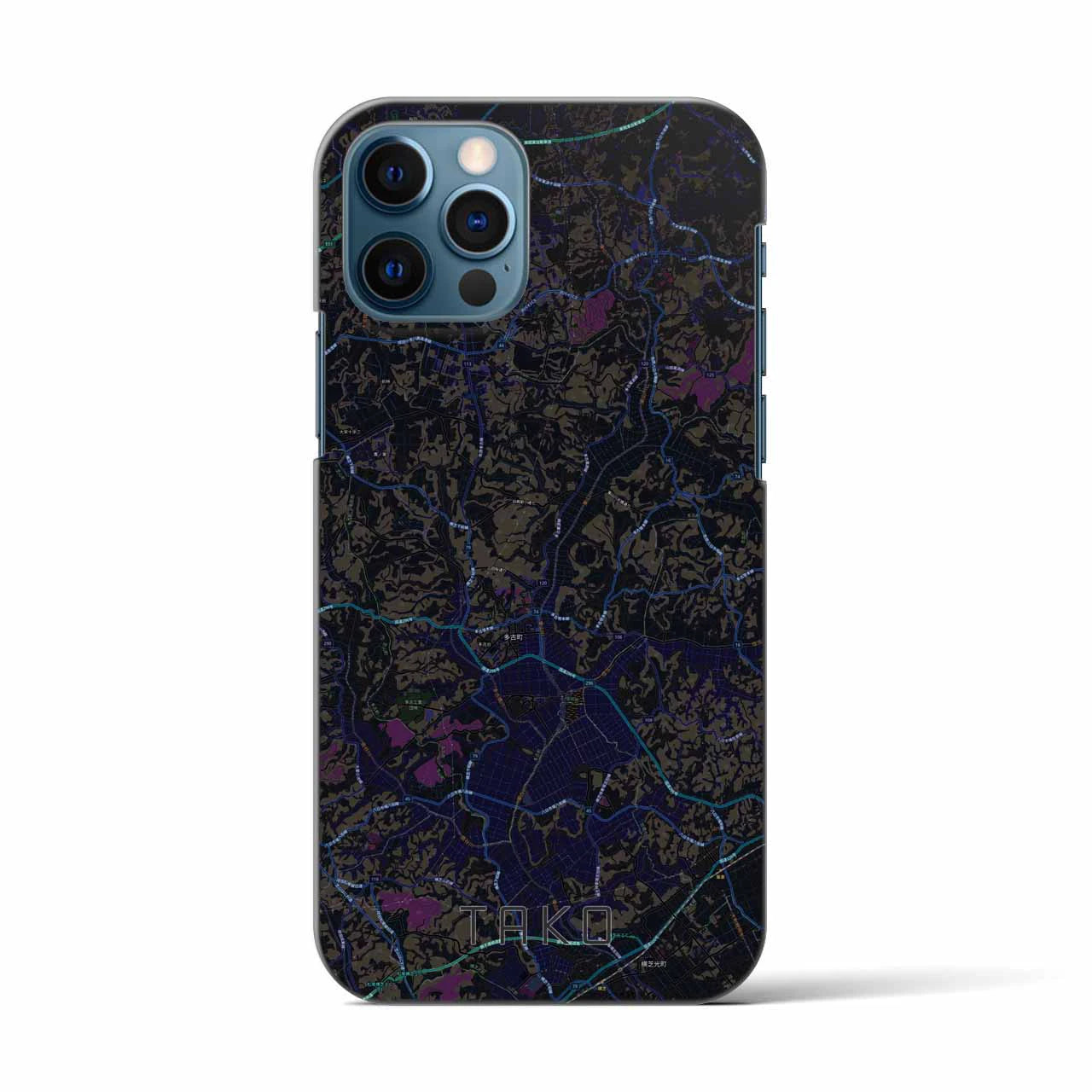 【多古(千葉県)】地図柄iPhoneケース(バックカバータイプ)