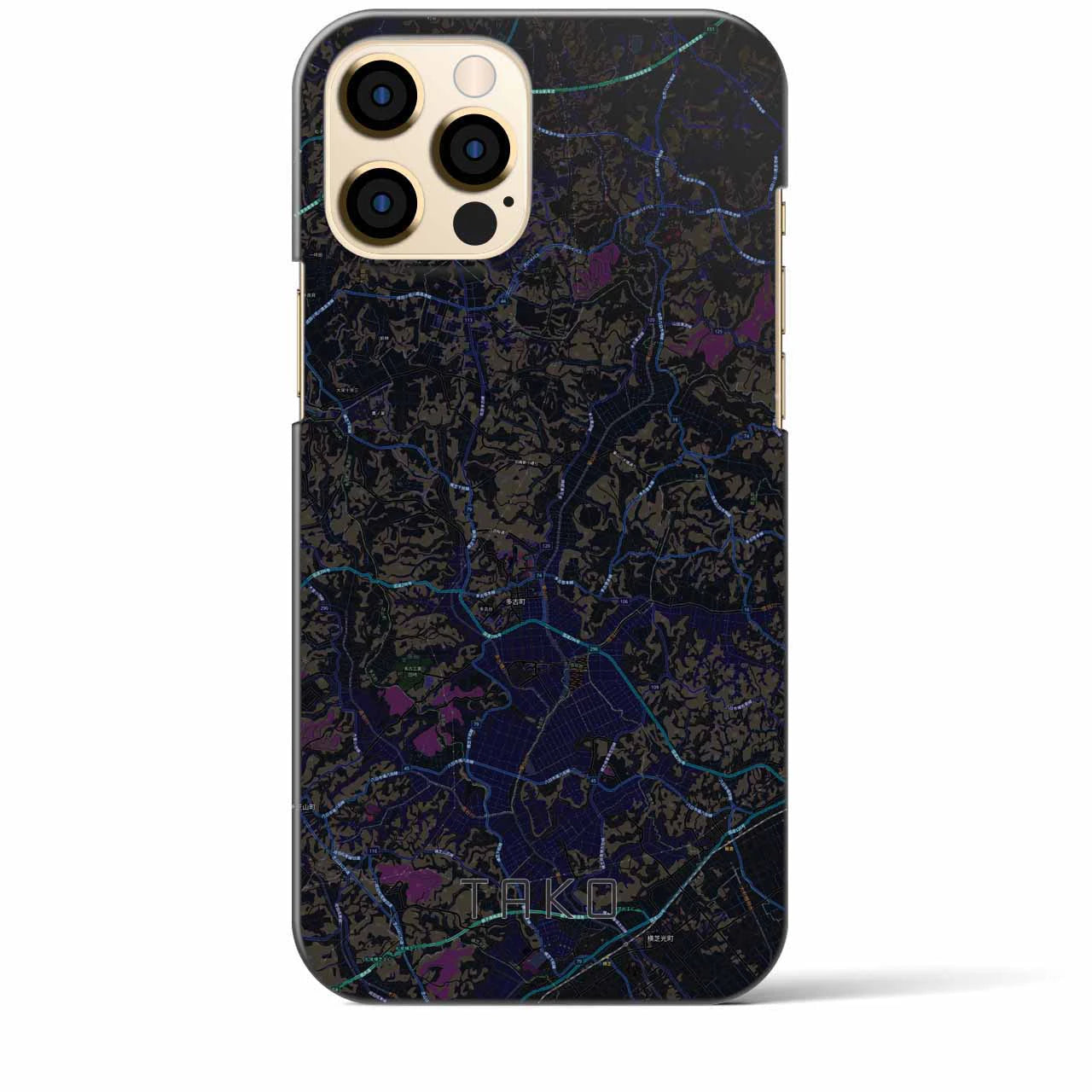【多古(千葉県)】地図柄iPhoneケース(バックカバータイプ)