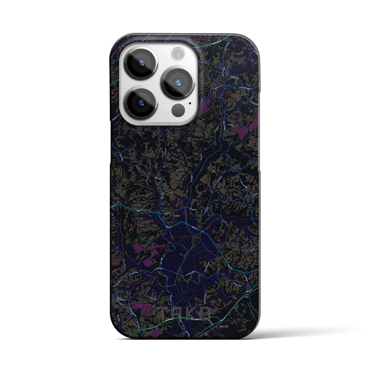 【多古(千葉県)】地図柄iPhoneケース(バックカバータイプ)