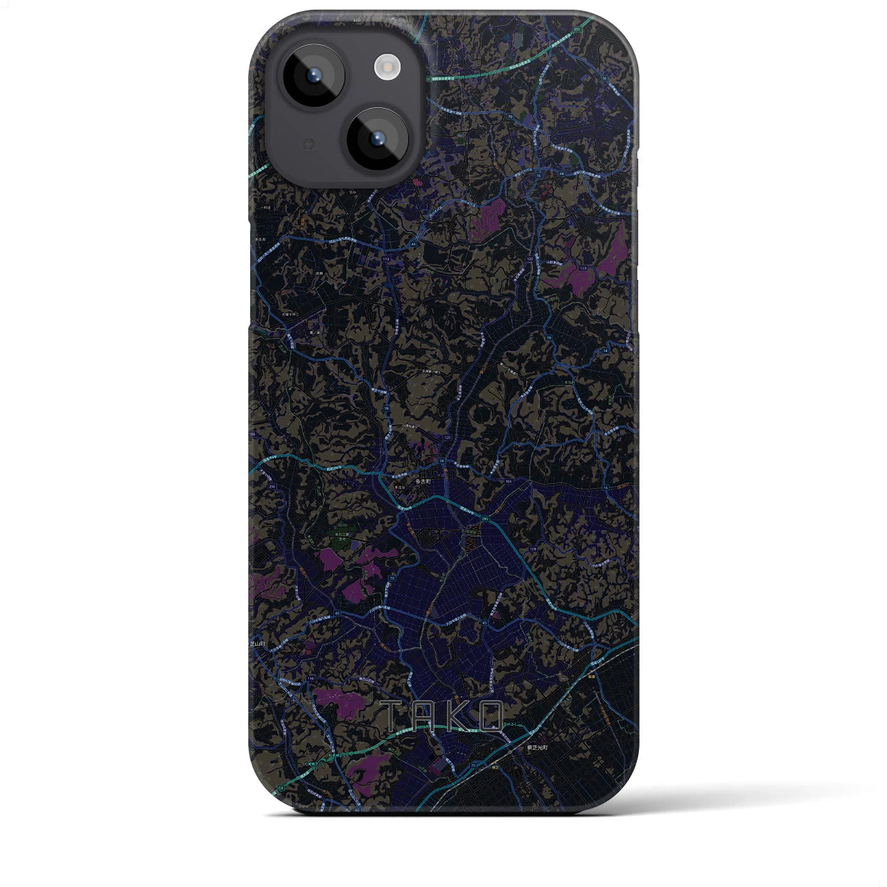 【多古(千葉県)】地図柄iPhoneケース(バックカバータイプ)