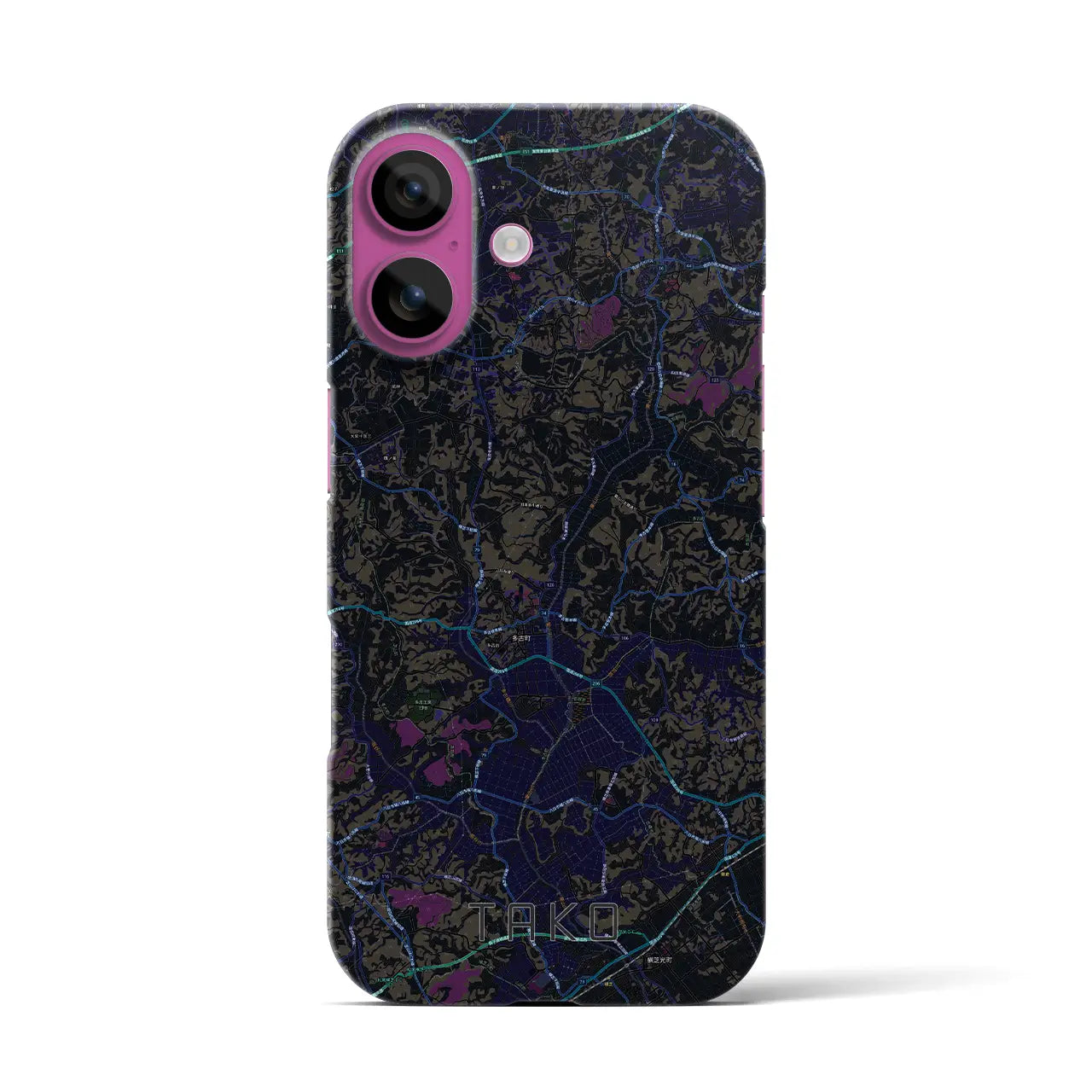 【多古(千葉県)】地図柄iPhoneケース(バックカバータイプ)