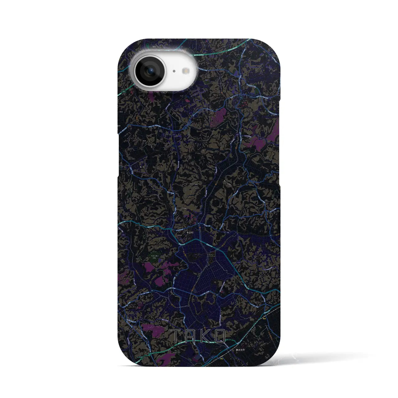 【多古(千葉県)】地図柄iPhoneケース(バックカバータイプ)