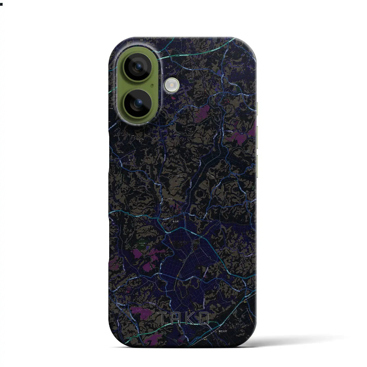 【多古(千葉県)】地図柄iPhoneケース(バックカバータイプ)