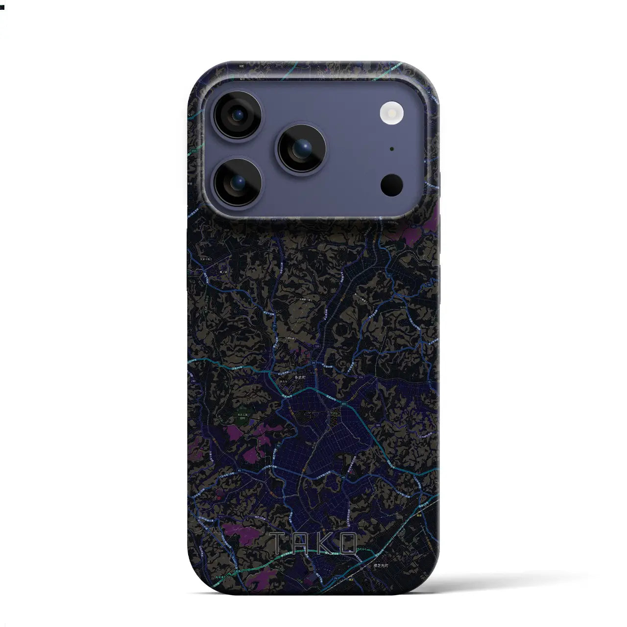 【多古(千葉県)】地図柄iPhoneケース(バックカバータイプ)