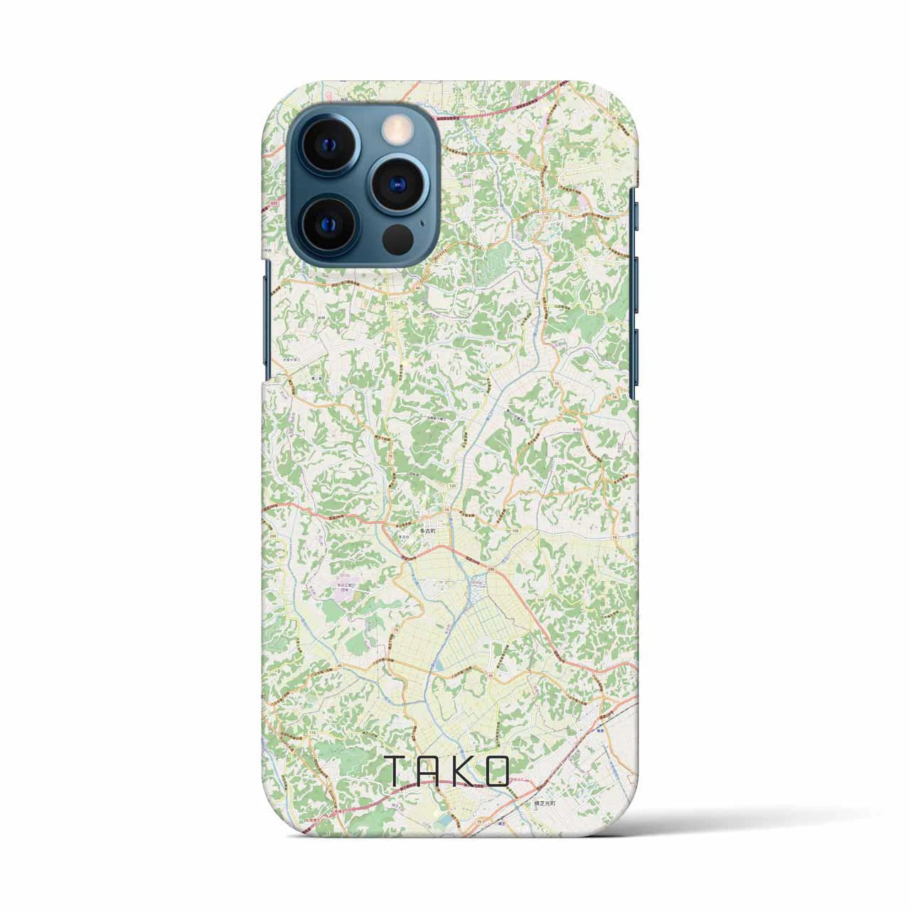【多古(千葉県)】地図柄iPhoneケース(バックカバータイプ)
