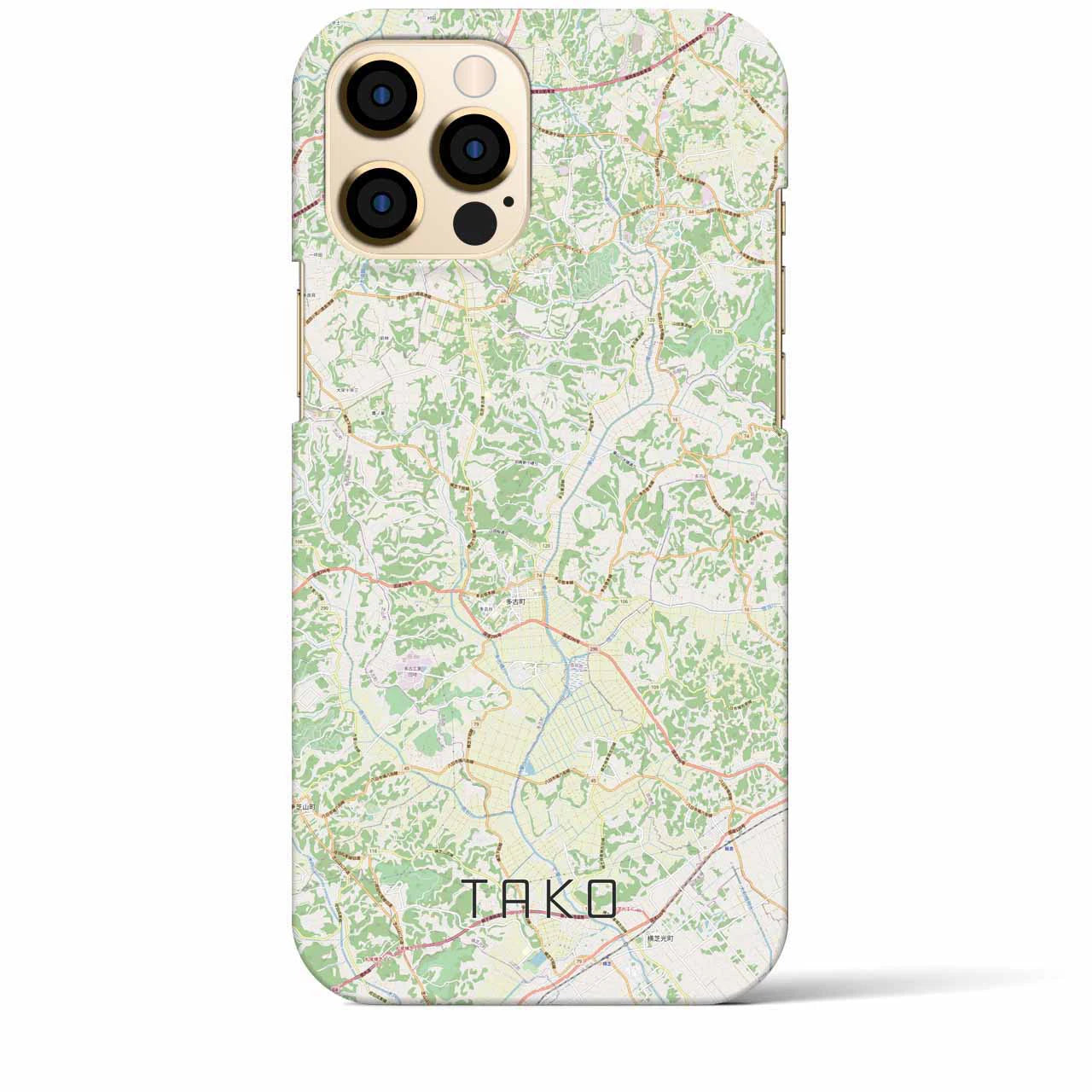 【多古(千葉県)】地図柄iPhoneケース(バックカバータイプ)