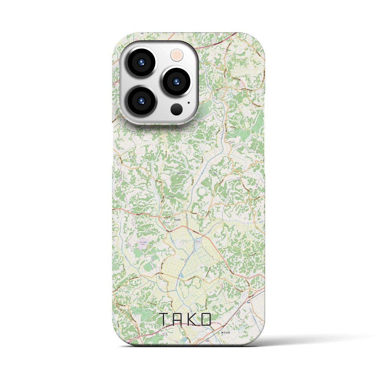 【多古(千葉県)】地図柄iPhoneケース(バックカバータイプ)