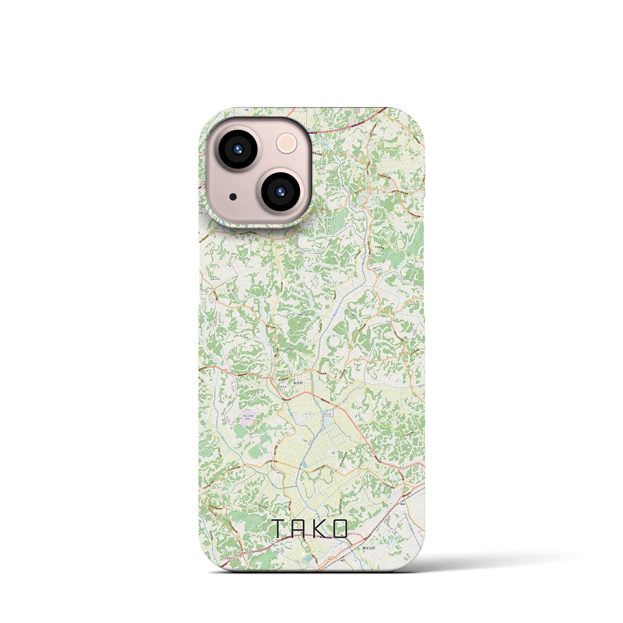 【多古(千葉県)】地図柄iPhoneケース(バックカバータイプ)