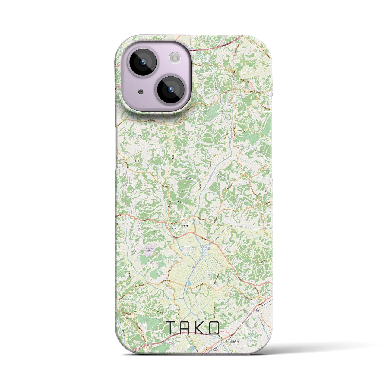 【多古(千葉県)】地図柄iPhoneケース(バックカバータイプ)