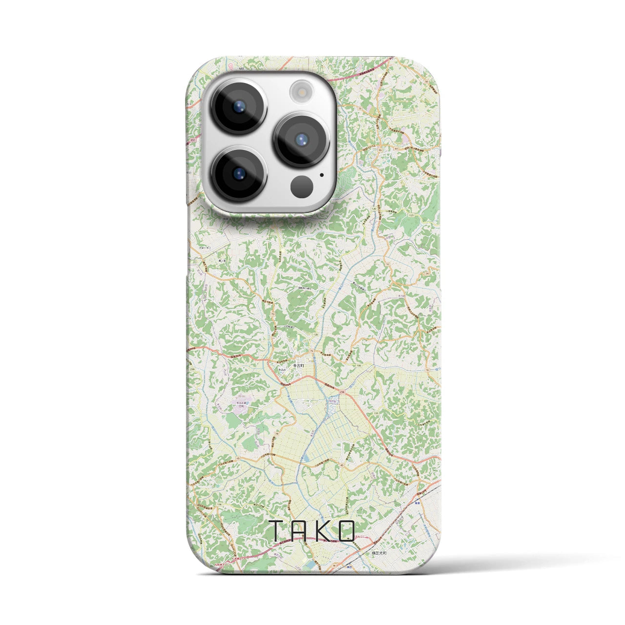 【多古(千葉県)】地図柄iPhoneケース(バックカバータイプ)
