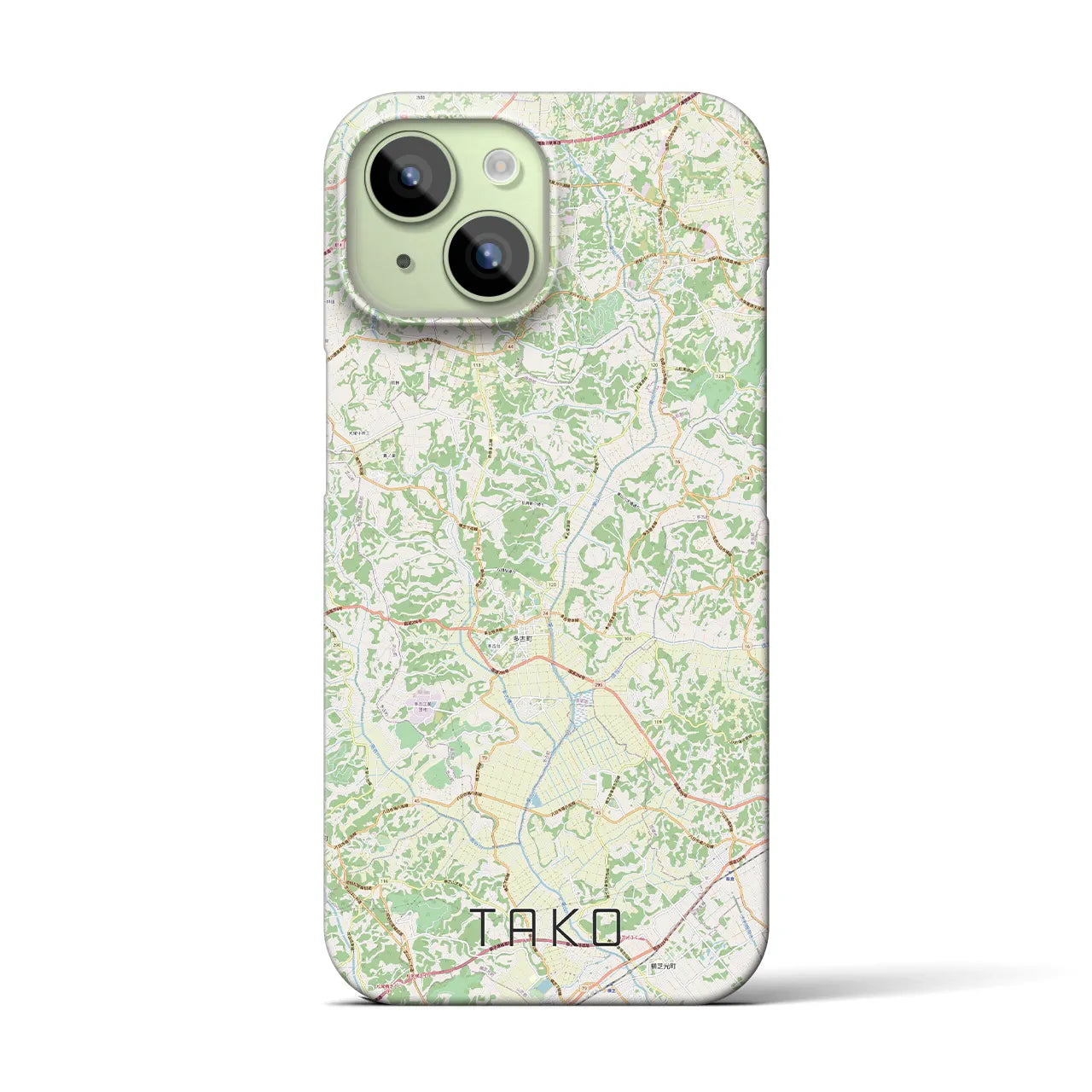 【多古(千葉県)】地図柄iPhoneケース(バックカバータイプ)
