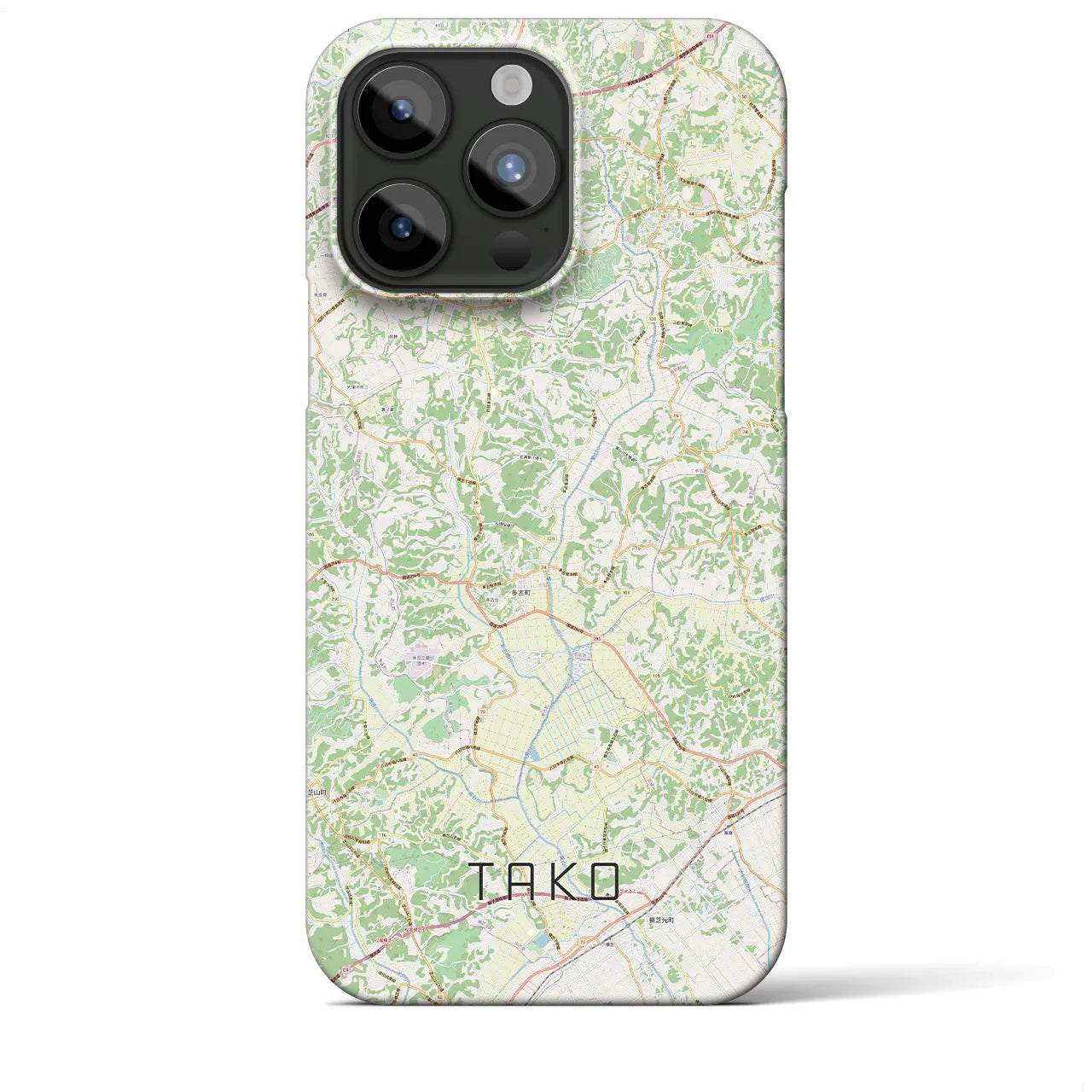 【多古(千葉県)】地図柄iPhoneケース(バックカバータイプ)