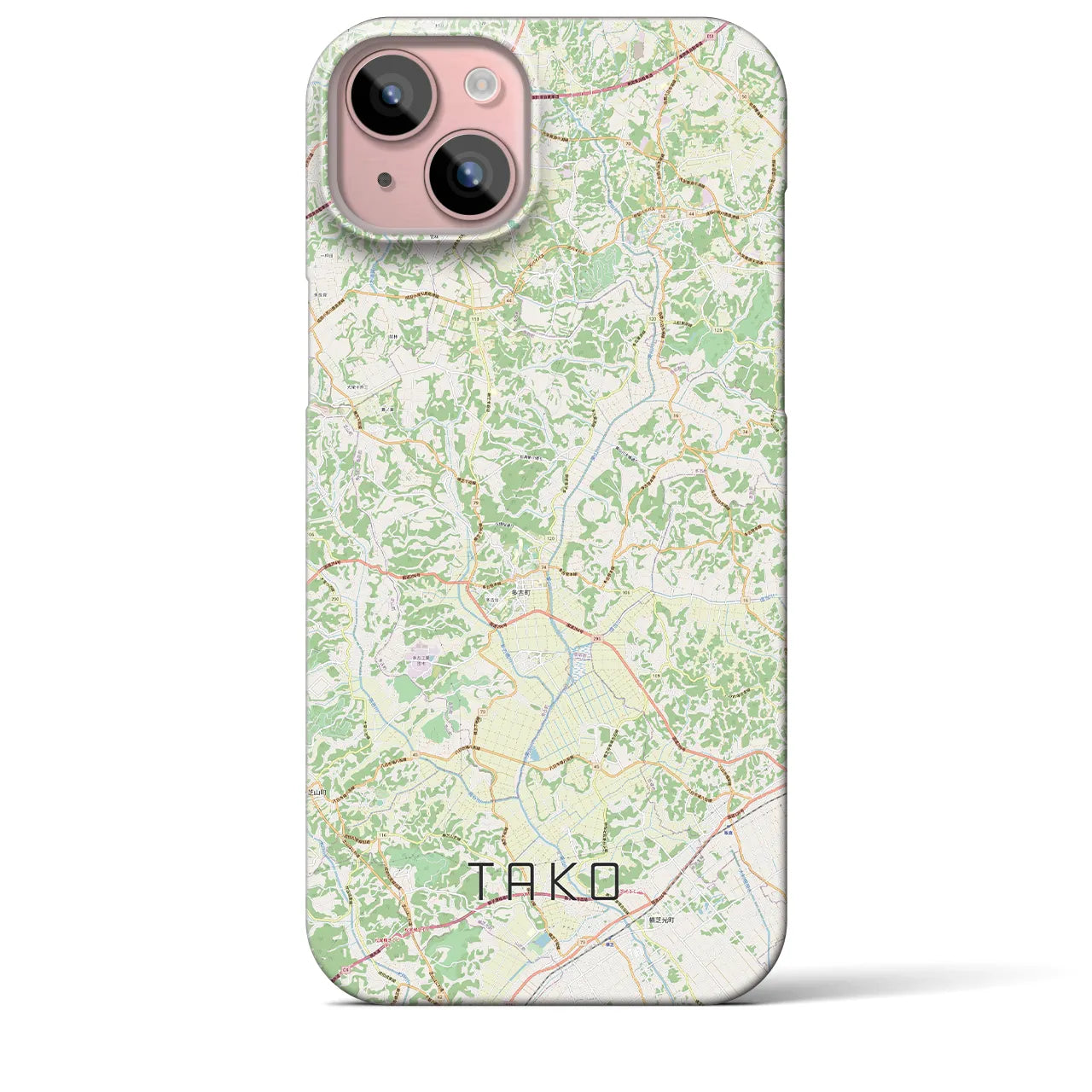 【多古(千葉県)】地図柄iPhoneケース(バックカバータイプ)