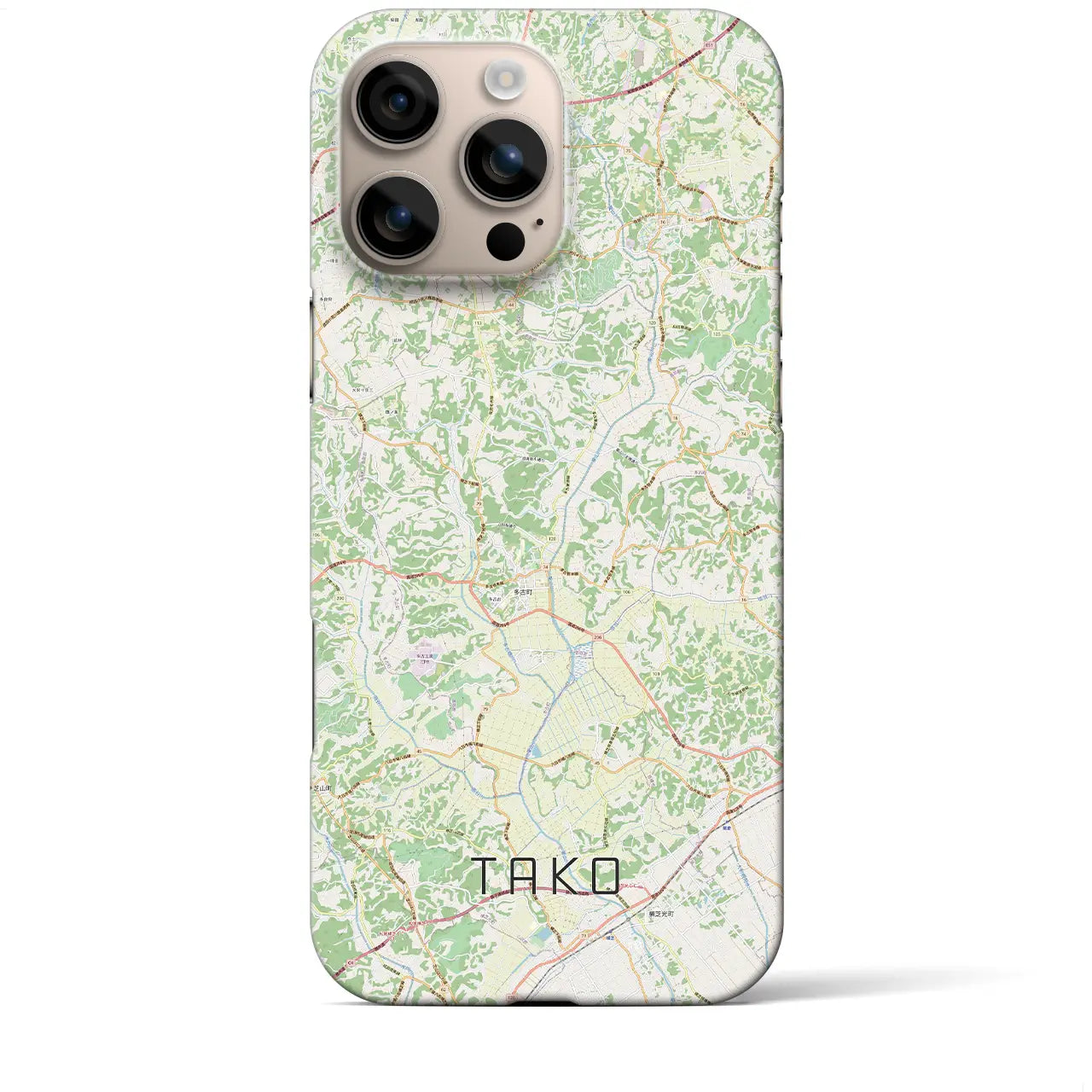 【多古(千葉県)】地図柄iPhoneケース(バックカバータイプ)