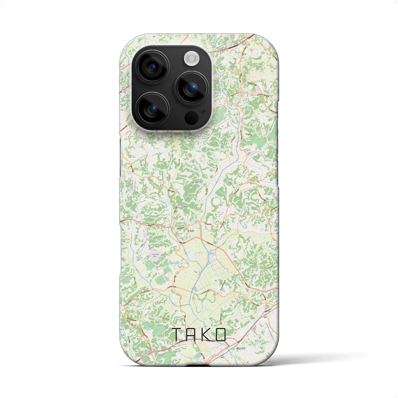 【多古(千葉県)】地図柄iPhoneケース(バックカバータイプ)