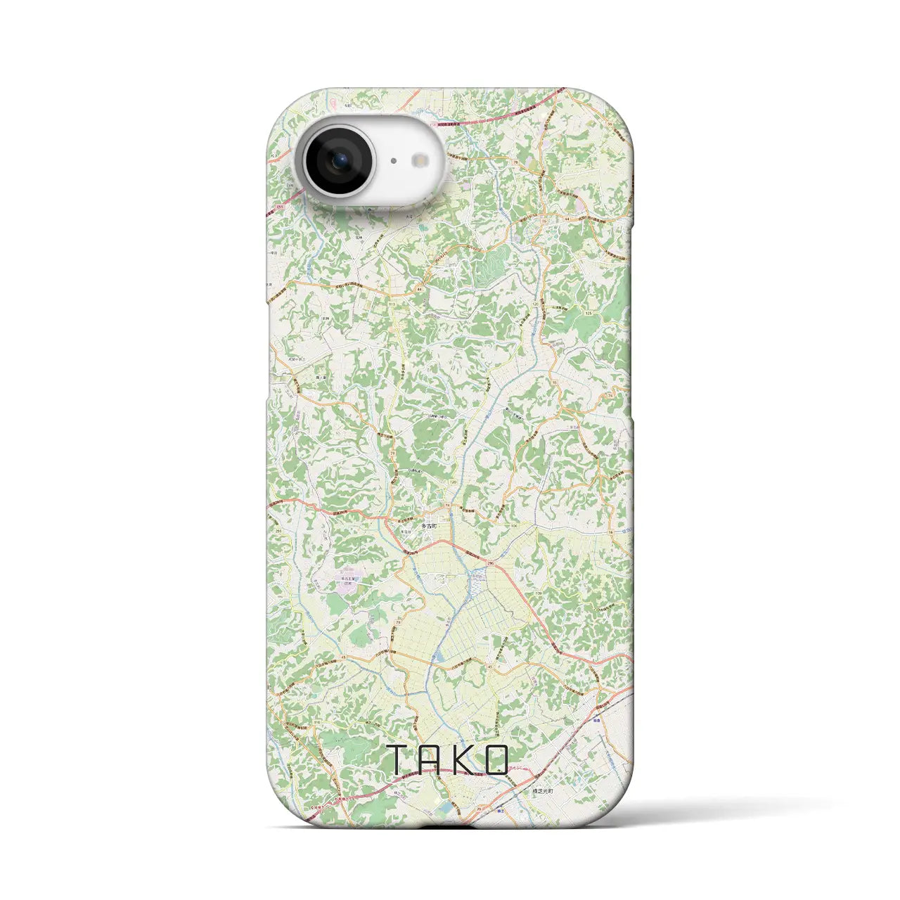 【多古(千葉県)】地図柄iPhoneケース(バックカバータイプ)