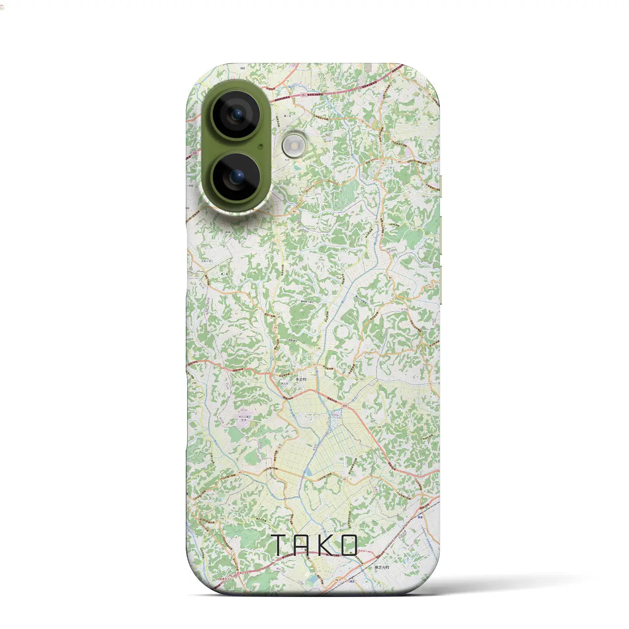 【多古(千葉県)】地図柄iPhoneケース(バックカバータイプ)