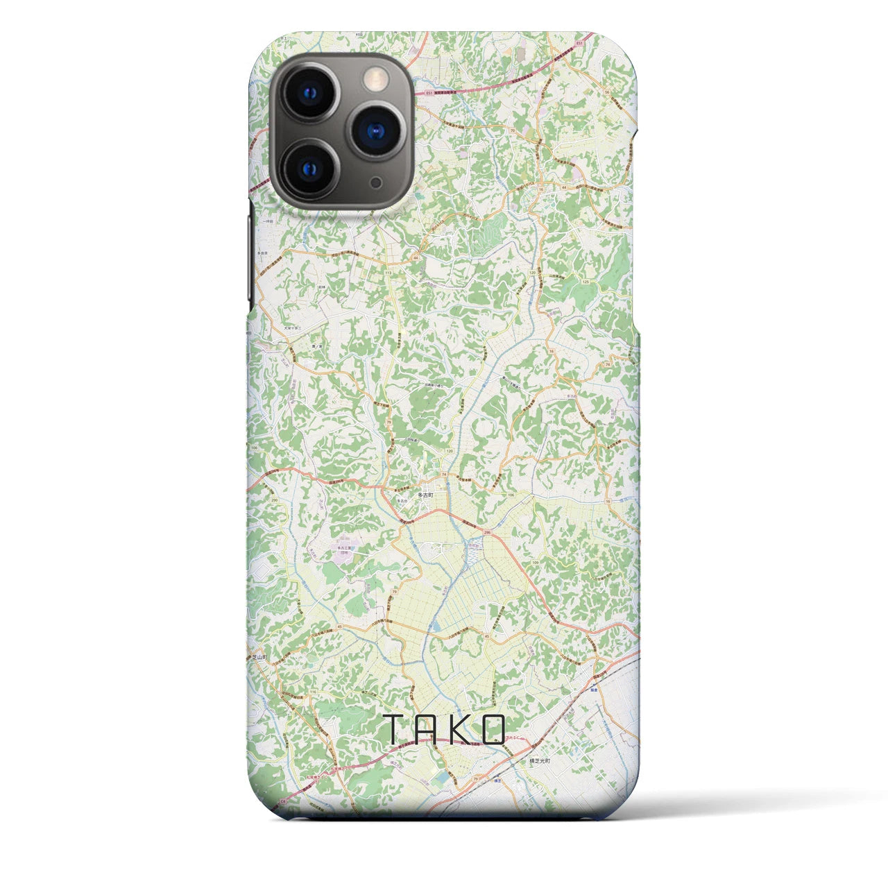 【多古(千葉県)】地図柄iPhoneケース(バックカバータイプ)