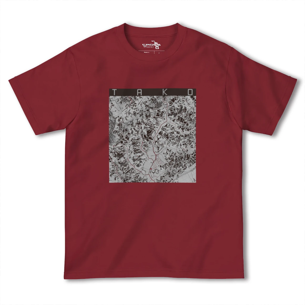 【多古(千葉県)】地図柄ヘビーウェイトTシャツ