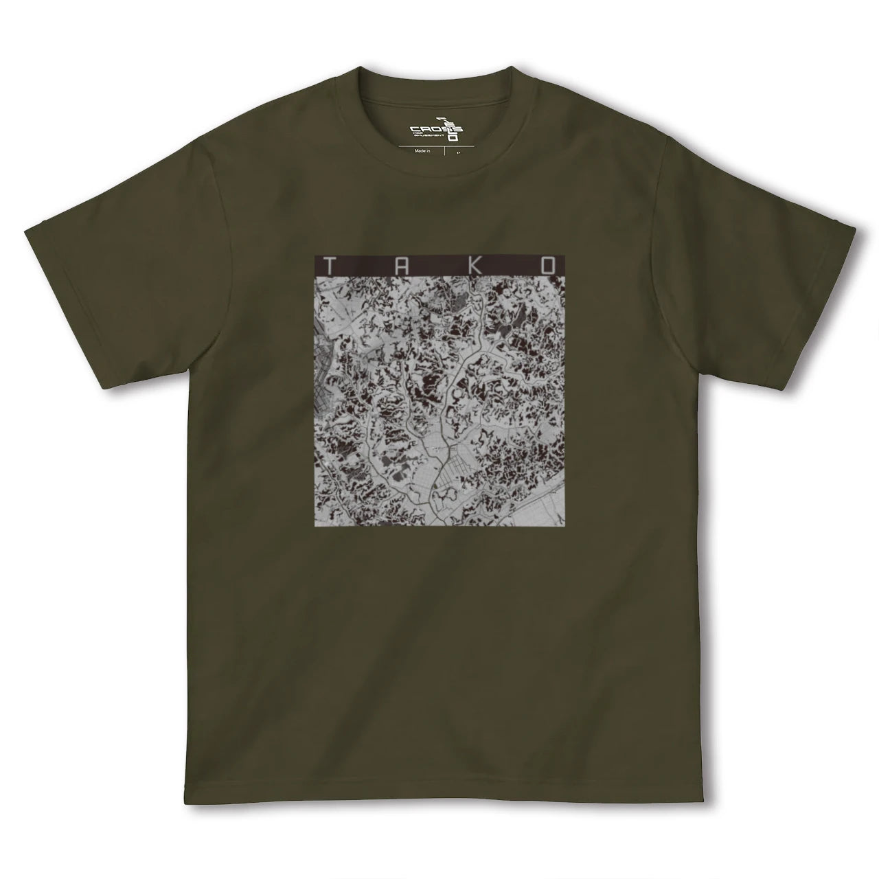 【多古(千葉県)】地図柄ヘビーウェイトTシャツ