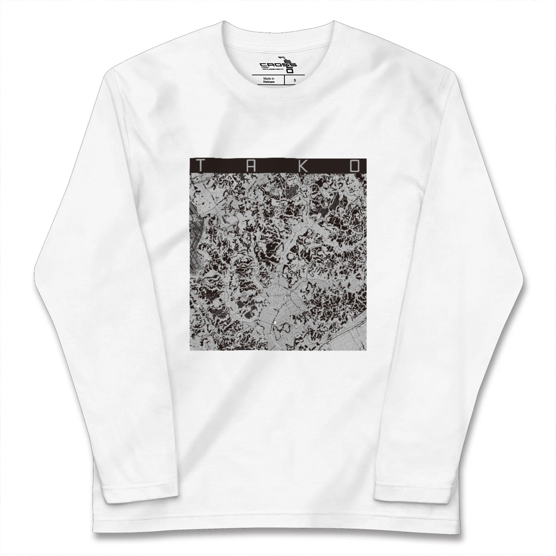 【多古(千葉県)】地図柄ロングスリーブTシャツ