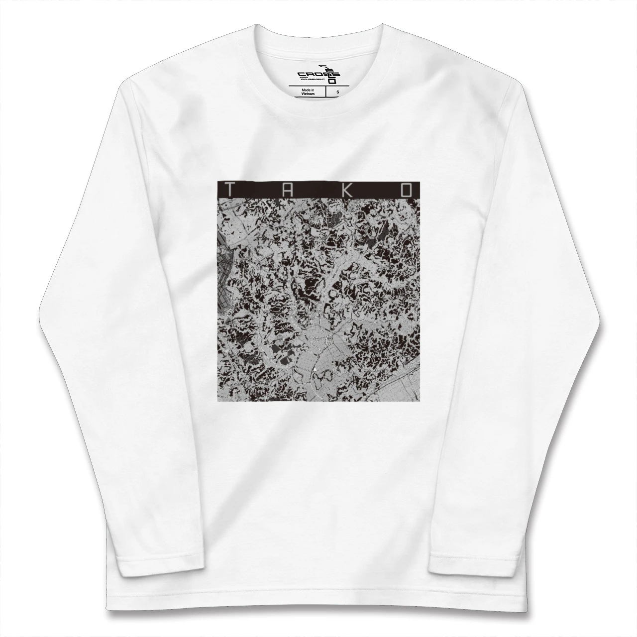 【多古(千葉県)】地図柄ロングスリーブTシャツ