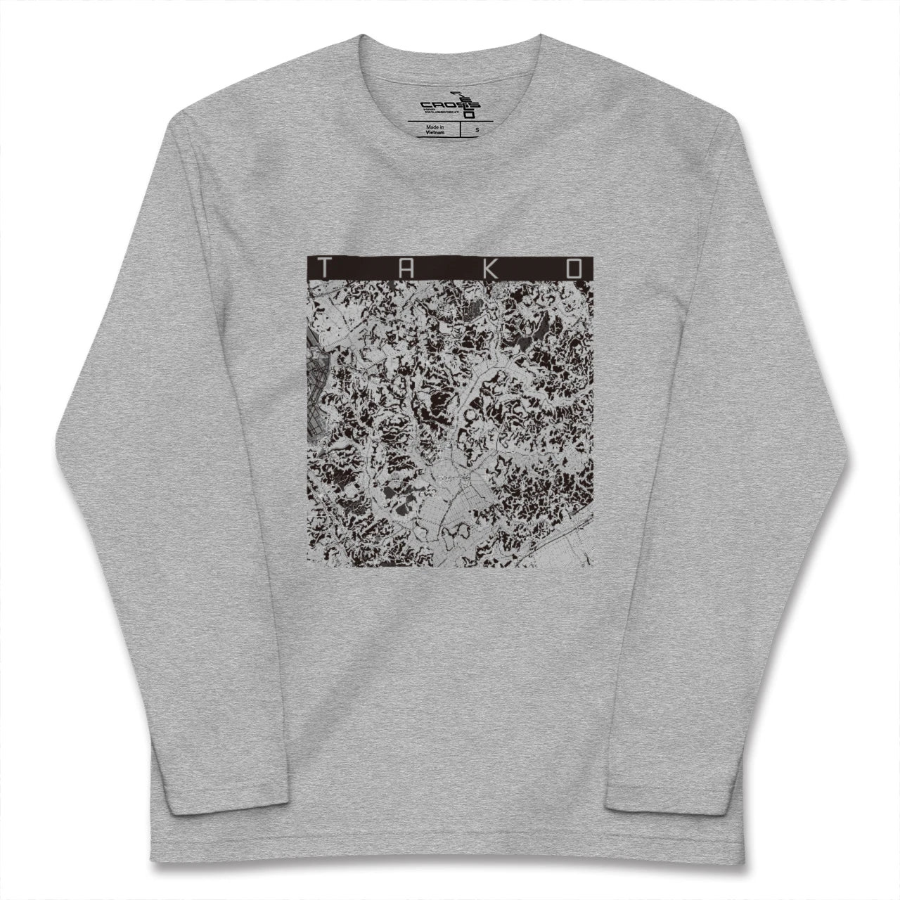 【多古(千葉県)】地図柄ロングスリーブTシャツ