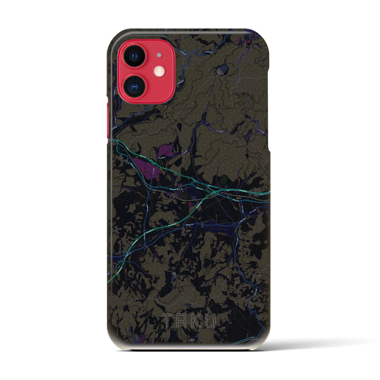 【多久(佐賀県)】地図柄iPhoneケース(バックカバータイプ)