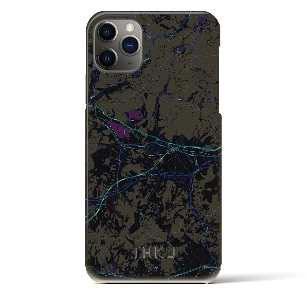 【多久(佐賀県)】地図柄iPhoneケース(バックカバータイプ)