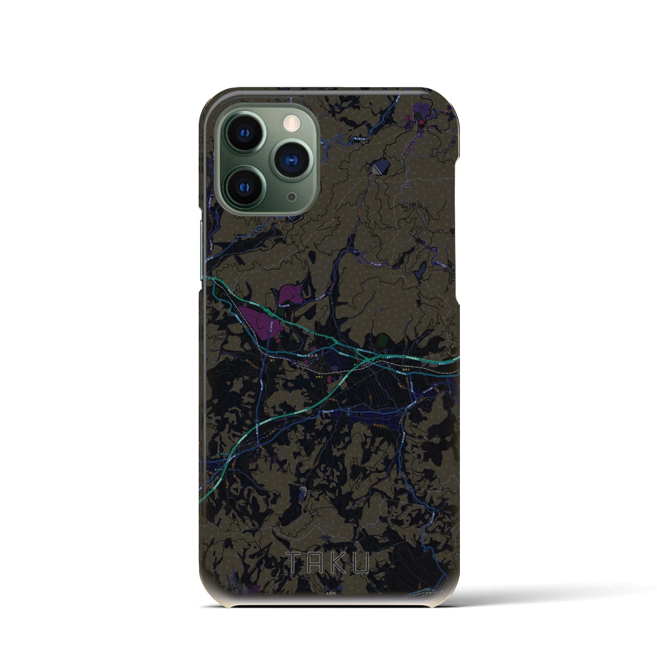 【多久(佐賀県)】地図柄iPhoneケース(バックカバータイプ)