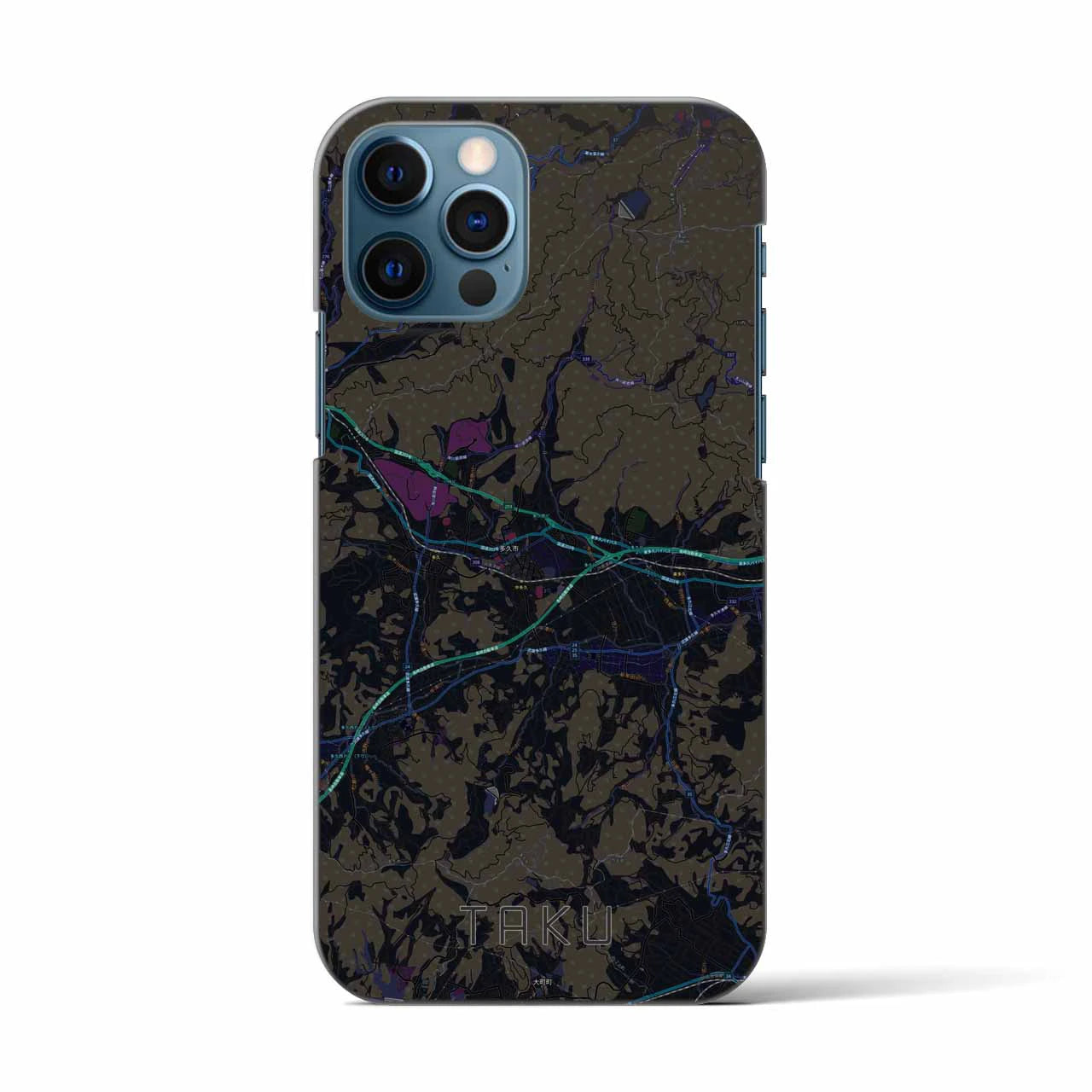 【多久(佐賀県)】地図柄iPhoneケース(バックカバータイプ)
