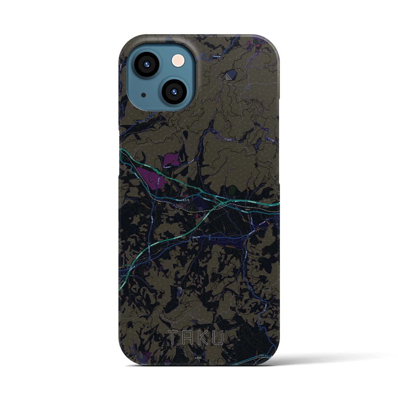 【多久(佐賀県)】地図柄iPhoneケース(バックカバータイプ)