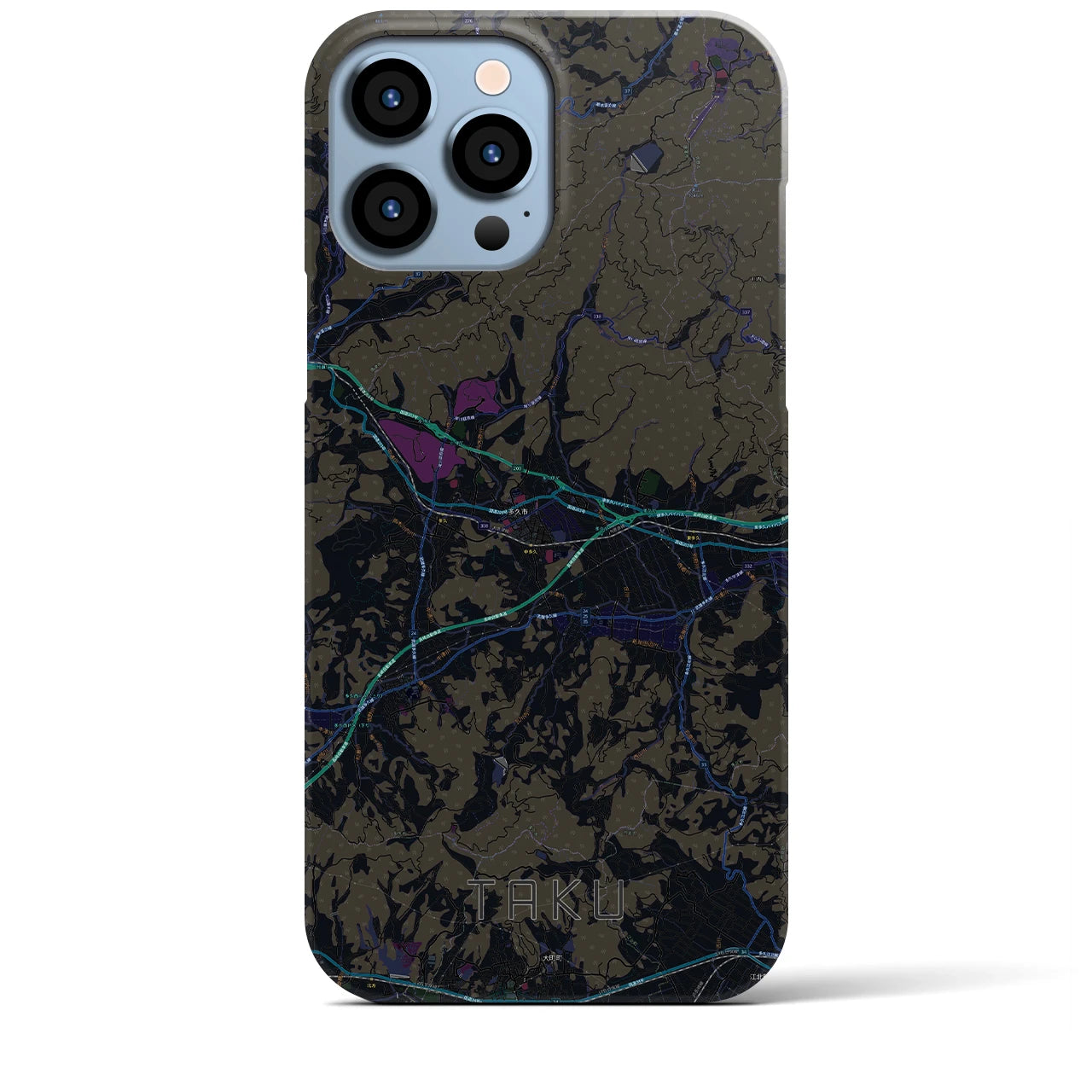 【多久(佐賀県)】地図柄iPhoneケース(バックカバータイプ)