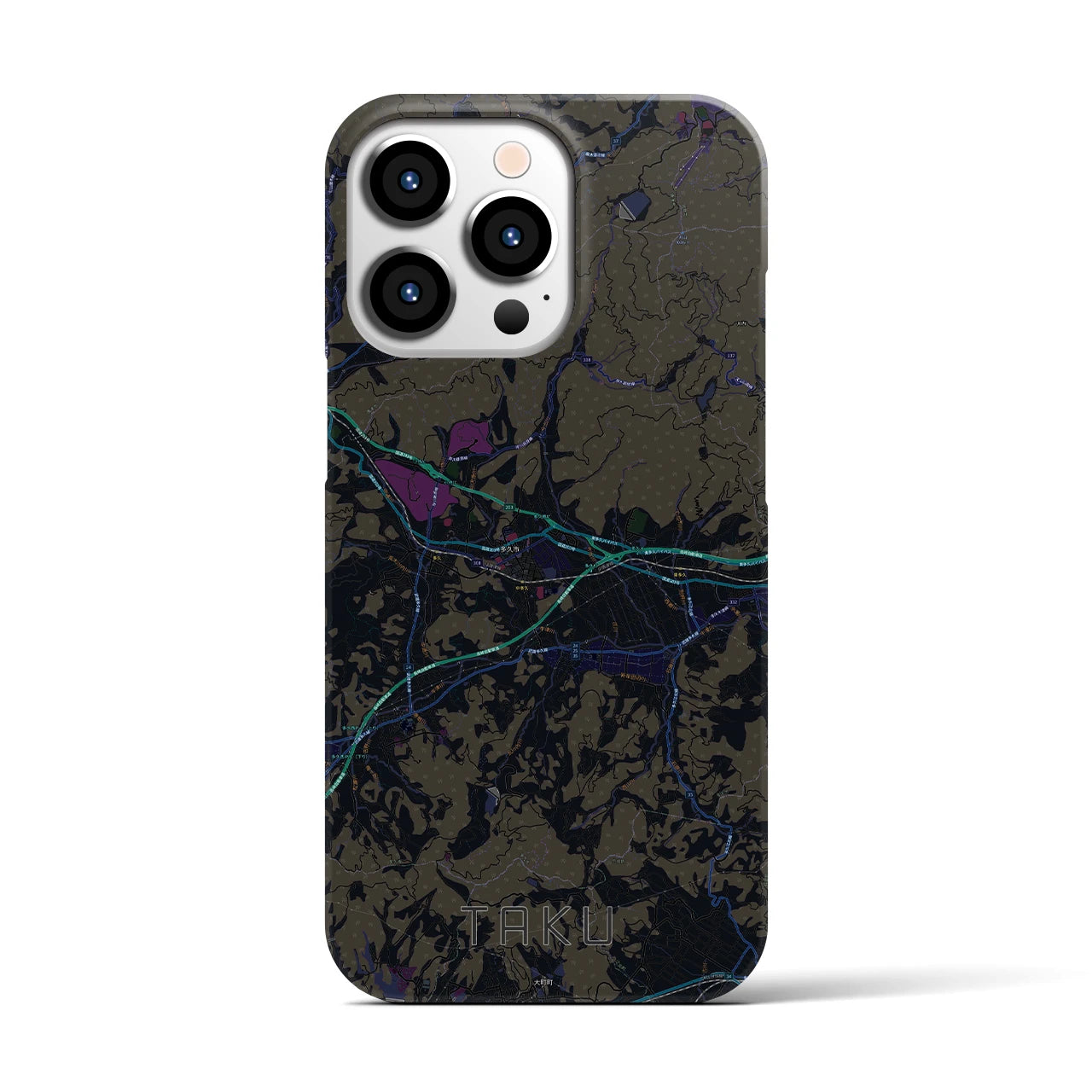 【多久(佐賀県)】地図柄iPhoneケース(バックカバータイプ)
