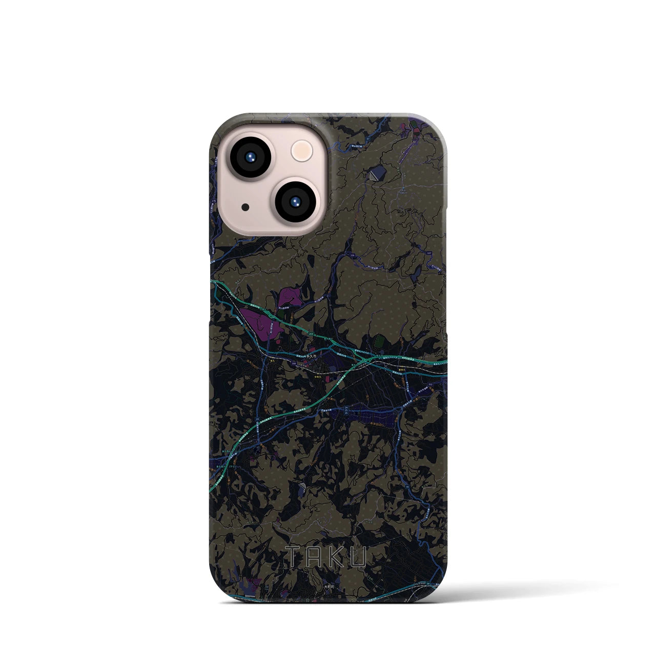 【多久(佐賀県)】地図柄iPhoneケース(バックカバータイプ)