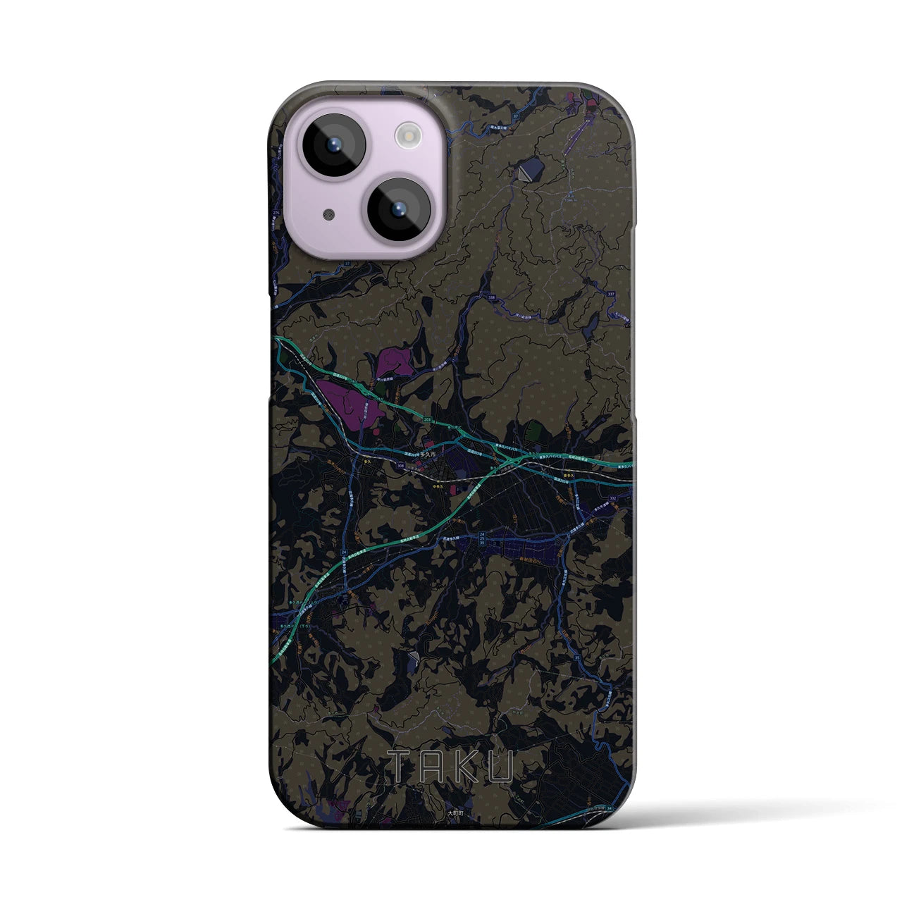 【多久(佐賀県)】地図柄iPhoneケース(バックカバータイプ)