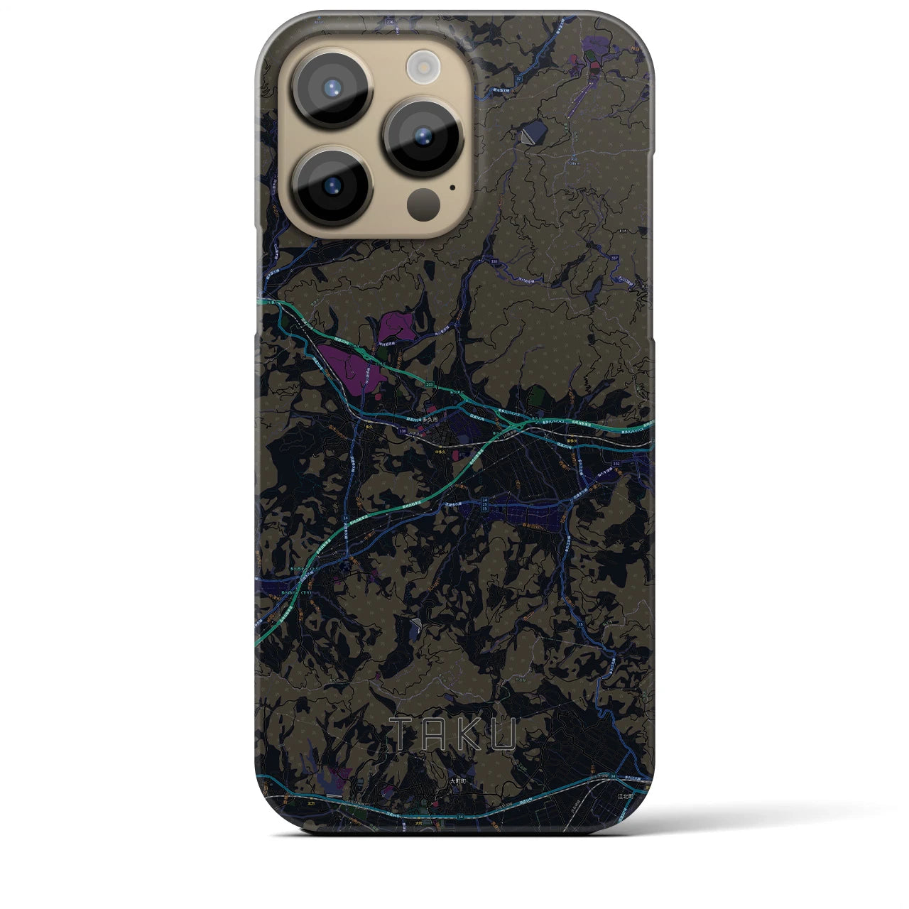 【多久(佐賀県)】地図柄iPhoneケース(バックカバータイプ)