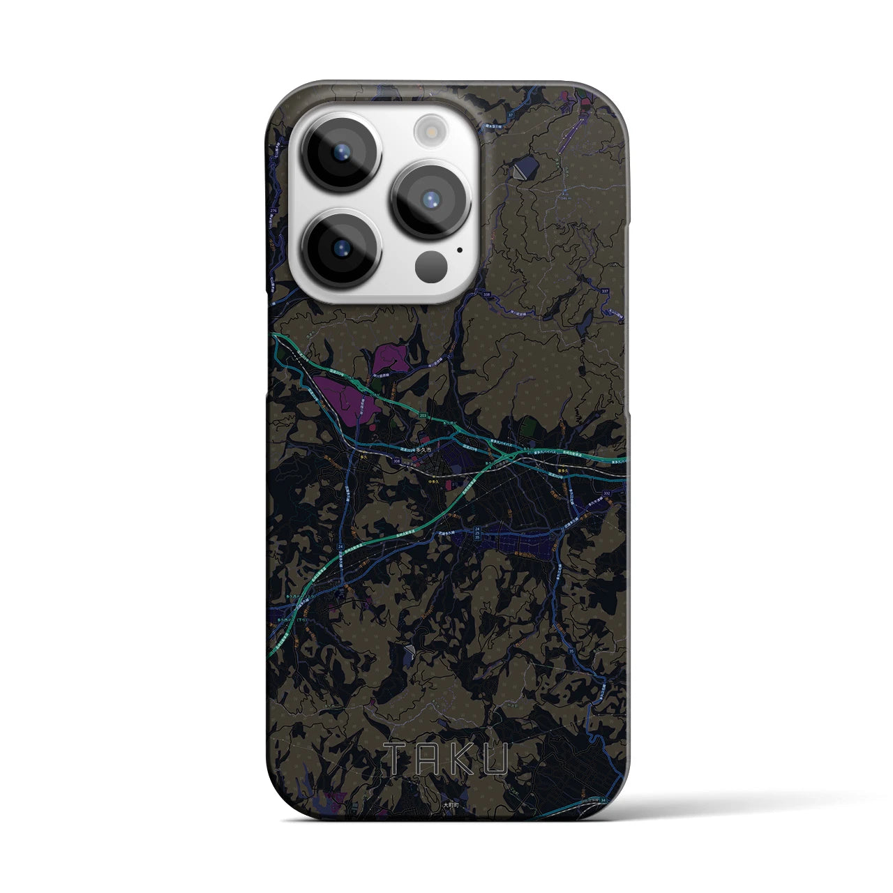 【多久(佐賀県)】地図柄iPhoneケース(バックカバータイプ)