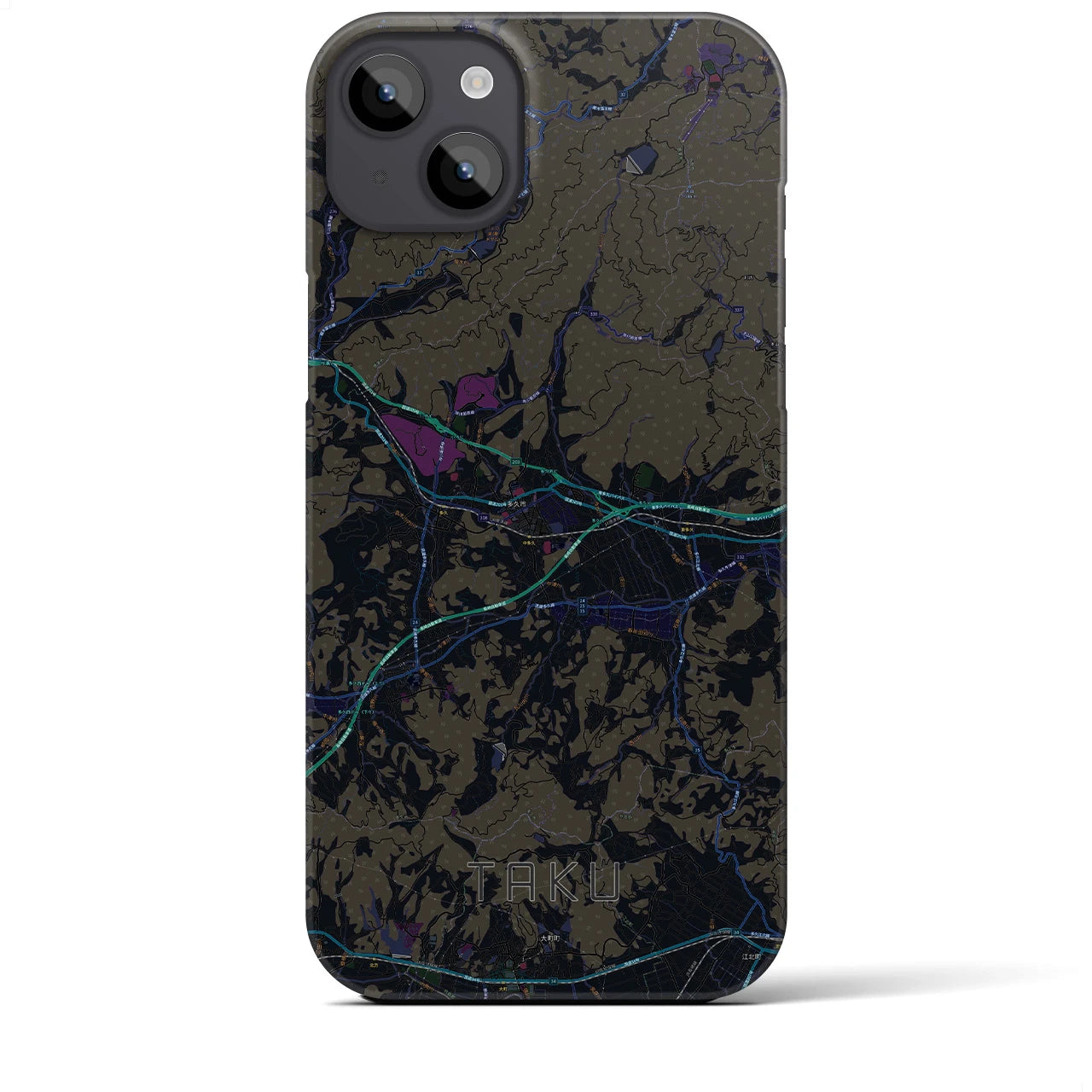 【多久(佐賀県)】地図柄iPhoneケース(バックカバータイプ)