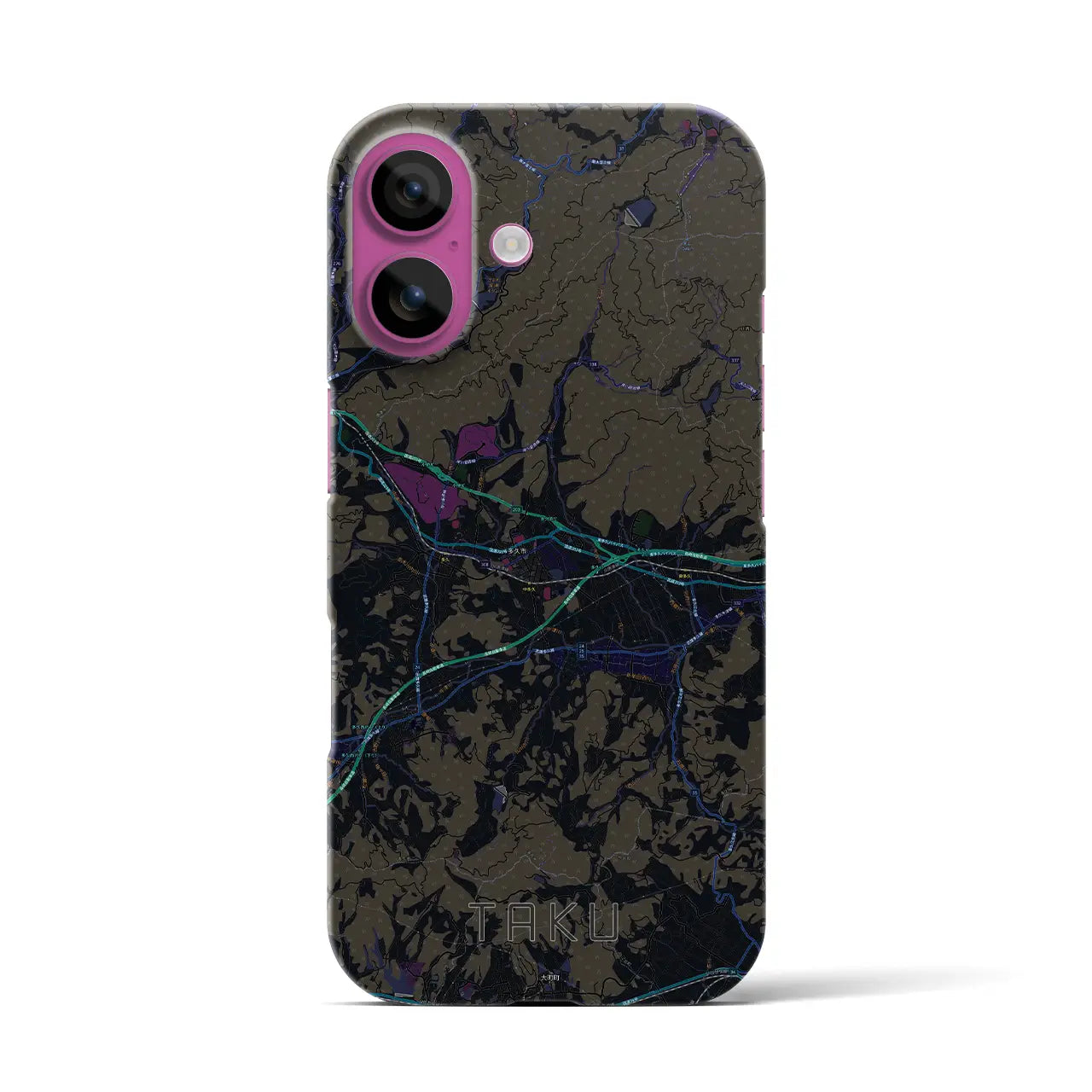 【多久(佐賀県)】地図柄iPhoneケース(バックカバータイプ)