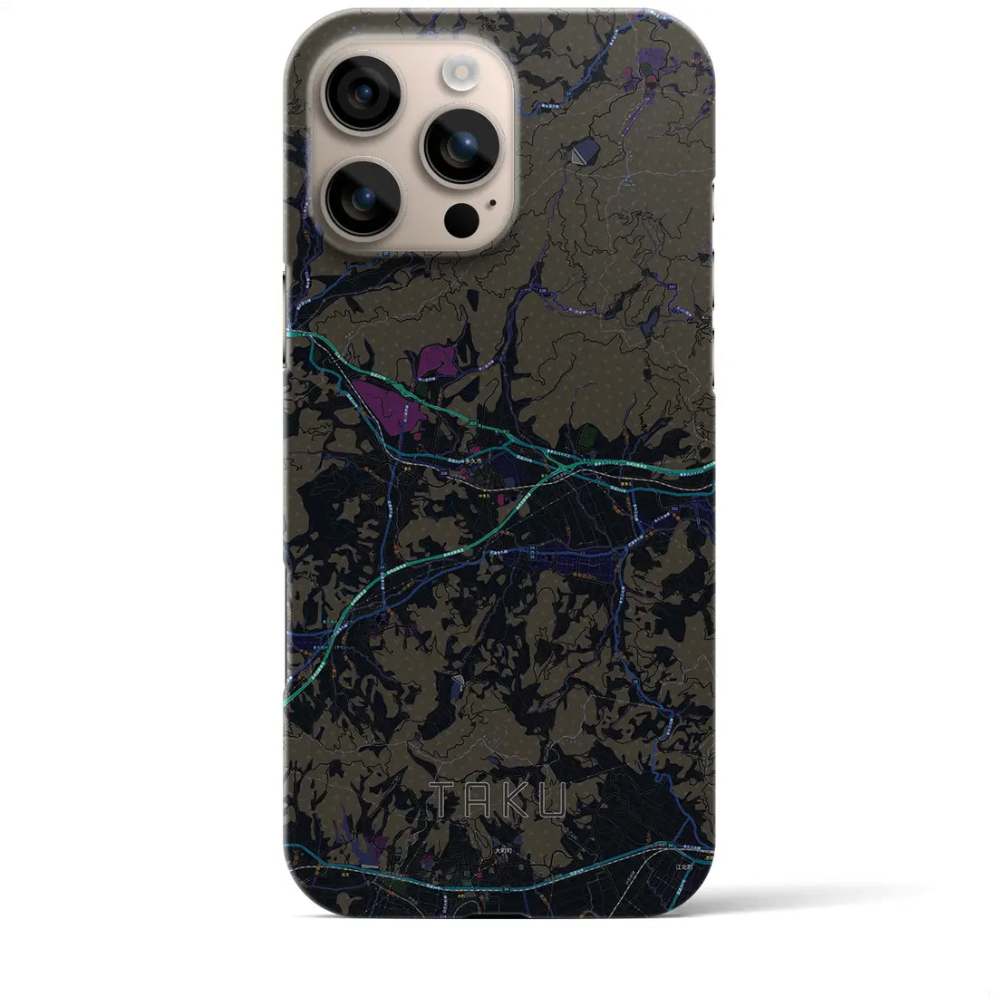 【多久(佐賀県)】地図柄iPhoneケース(バックカバータイプ)