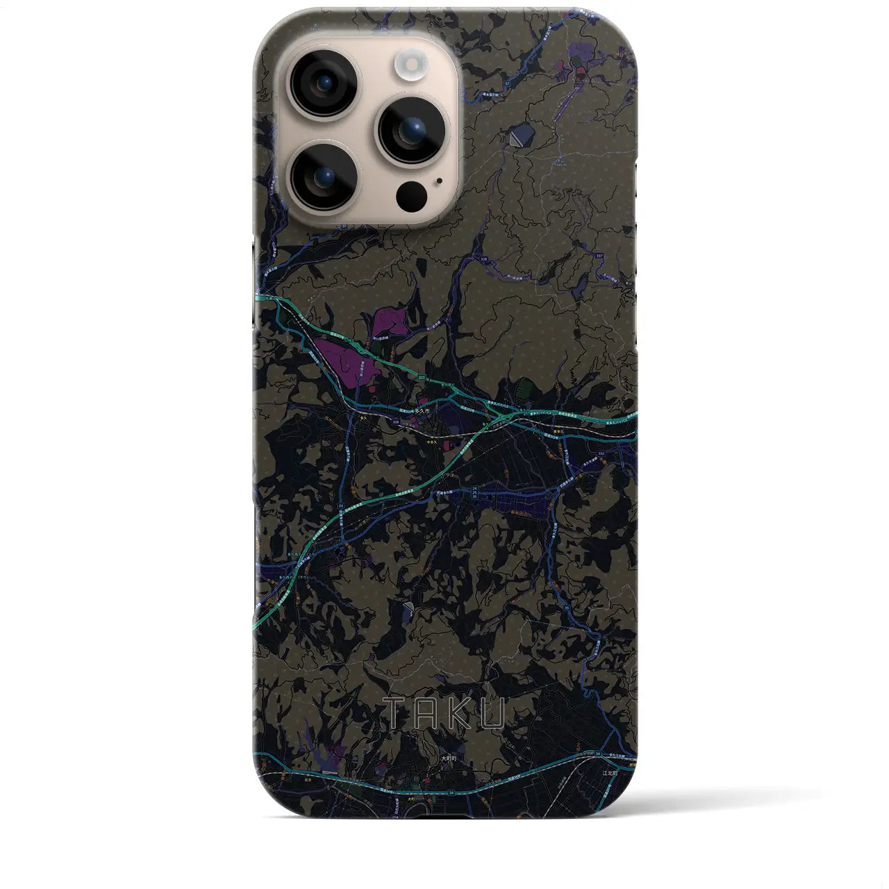 【多久(佐賀県)】地図柄iPhoneケース(バックカバータイプ)