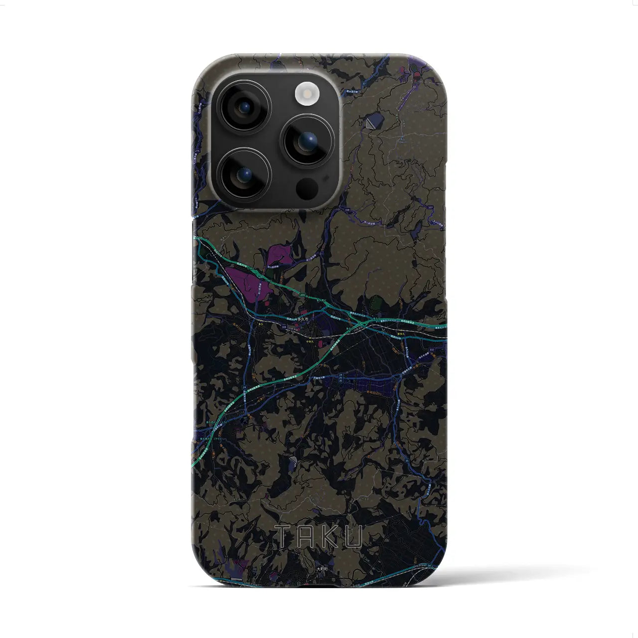 【多久(佐賀県)】地図柄iPhoneケース(バックカバータイプ)