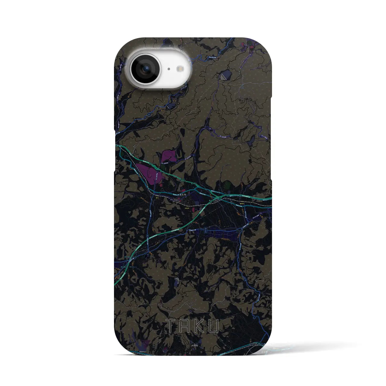 【多久(佐賀県)】地図柄iPhoneケース(バックカバータイプ)