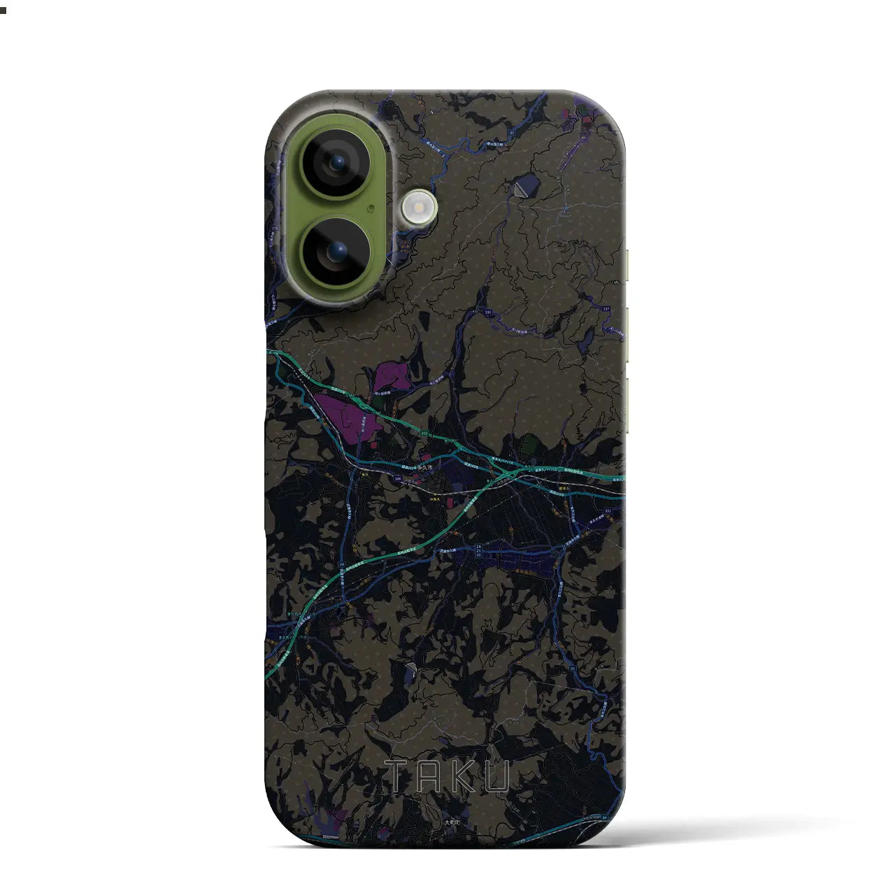 【多久(佐賀県)】地図柄iPhoneケース(バックカバータイプ)