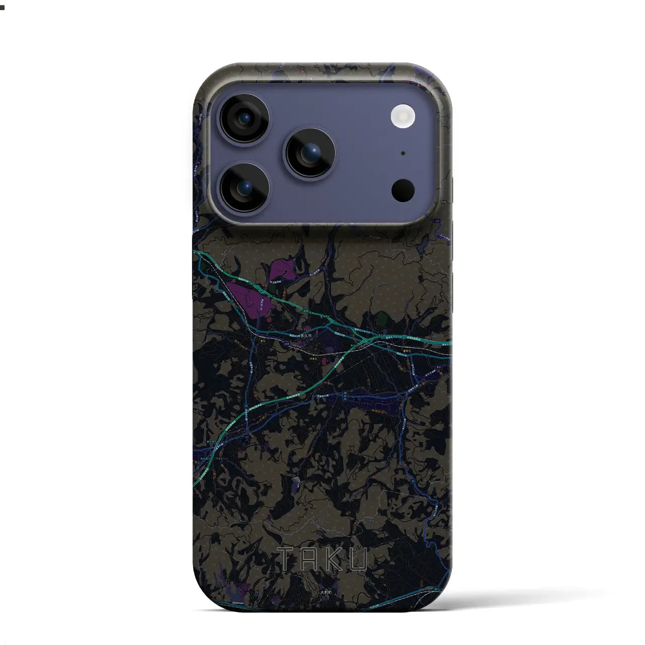 【多久(佐賀県)】地図柄iPhoneケース(バックカバータイプ)