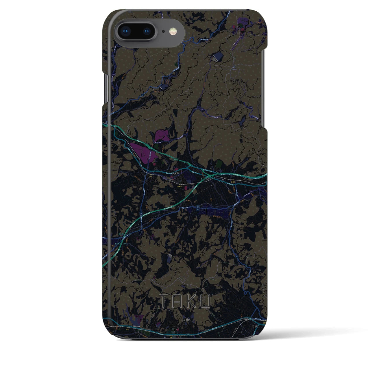 【多久(佐賀県)】地図柄iPhoneケース(バックカバータイプ)