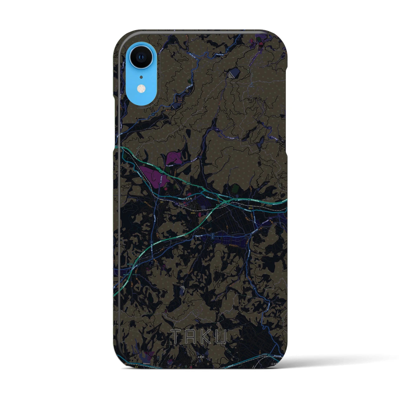 【多久(佐賀県)】地図柄iPhoneケース(バックカバータイプ)