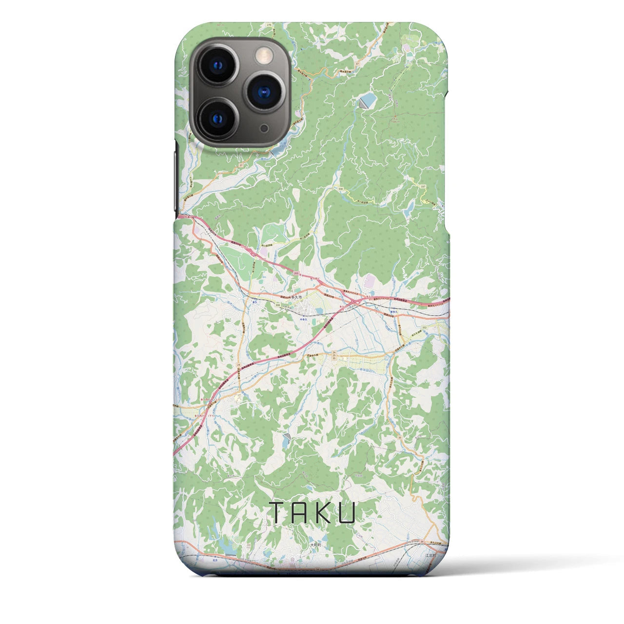 【多久(佐賀県)】地図柄iPhoneケース(バックカバータイプ)